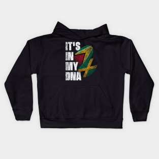 Jamaican And Guyanese Mix DNA Flag Heritage Kids Hoodie